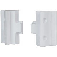 White ABS Solar Panel Side Mounting Brackets - Pair