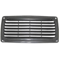 Plastic Rectangular Louvre Vents - Black 200mm x 100mm