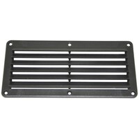 Plastic Rectangular Louvre Vents - Black 255mm x 125mm