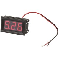 Self-Powered Red LED Voltmeter QP5581Super simple to install, simply connect the power you want to monitor!