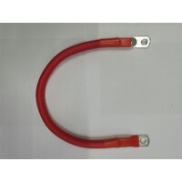 0 Gauge Tinned Battery Power Lead - Red - 450mm