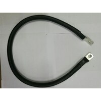 0 Gauge Tinned Battery Power Lead - Black - 750mm