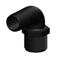 Hose Tail to BSP Male Elbow - 32mm (1-1/4") Hose to 1-1/4" BSP Thread